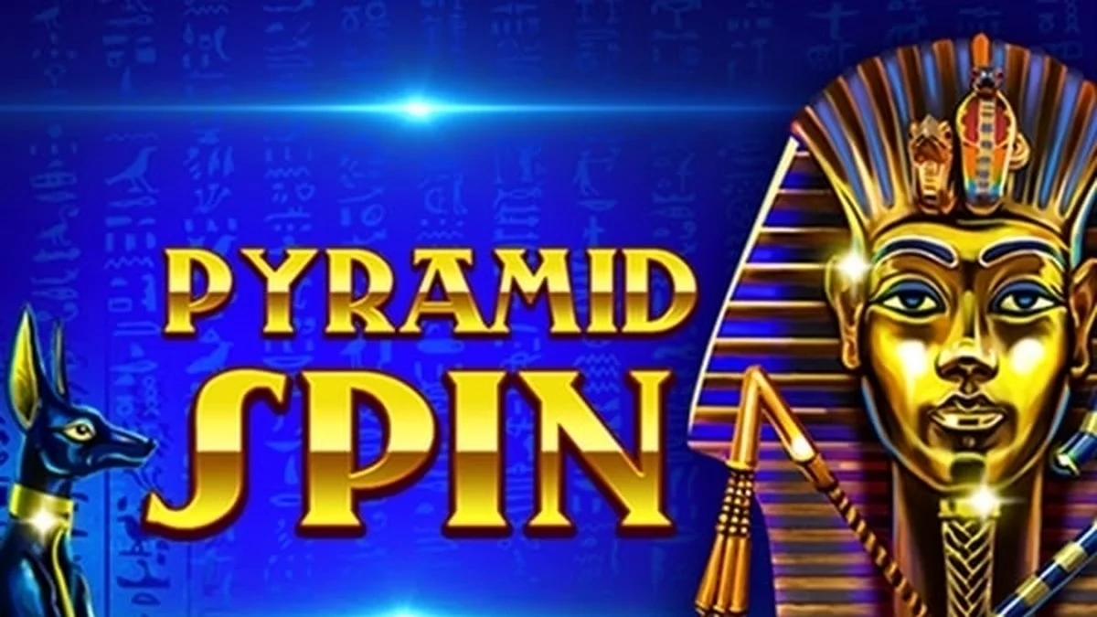 Tampilan visual slot Pyramid Spin dengan tema misteri kuno