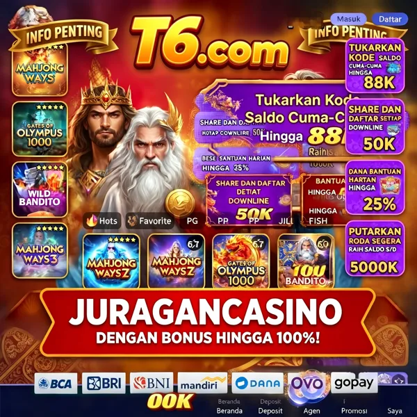 T6 Bonus Member Baru 100%